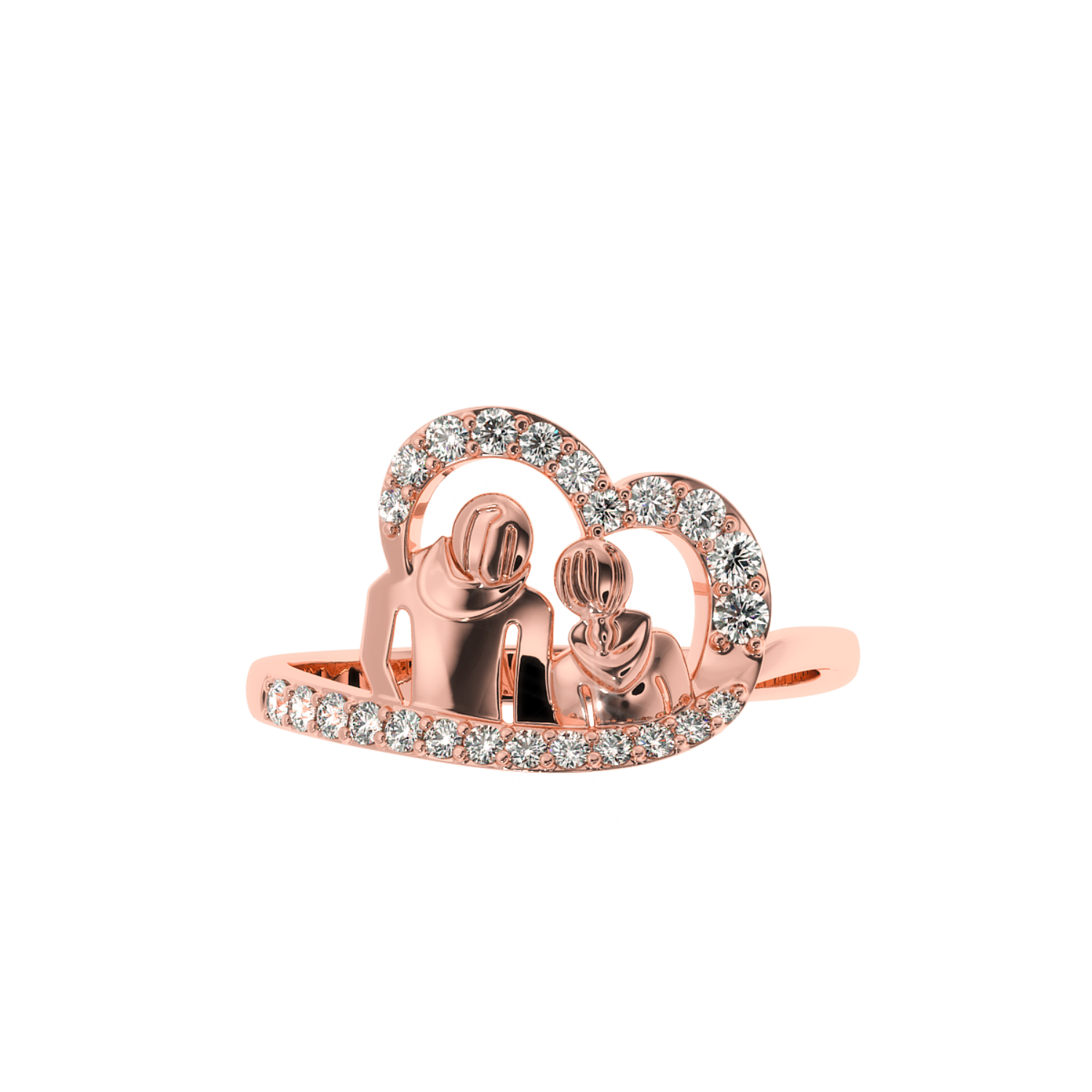 Buy 0.31Ct Heartfelt Connection Diamond Ring | Solitairekart